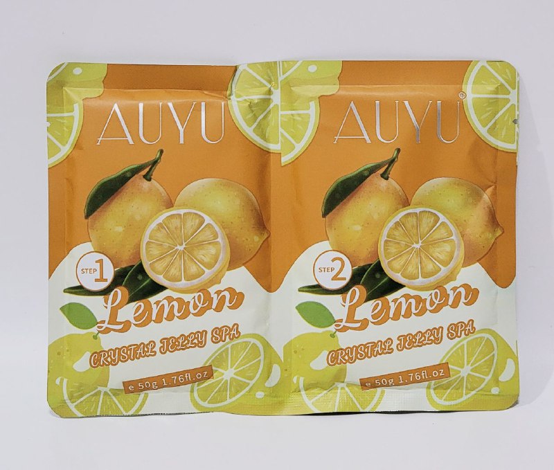 SET DE SPA PARA PEDICURA PREMIUM AROMA LIMON HIDRATANTE, RELAJANTE Y LIMPIADOR, DEJA LA PIEL LIMPIA, TERSA Y SUAVE AUYU CRYSTAL JELLY 50GX2