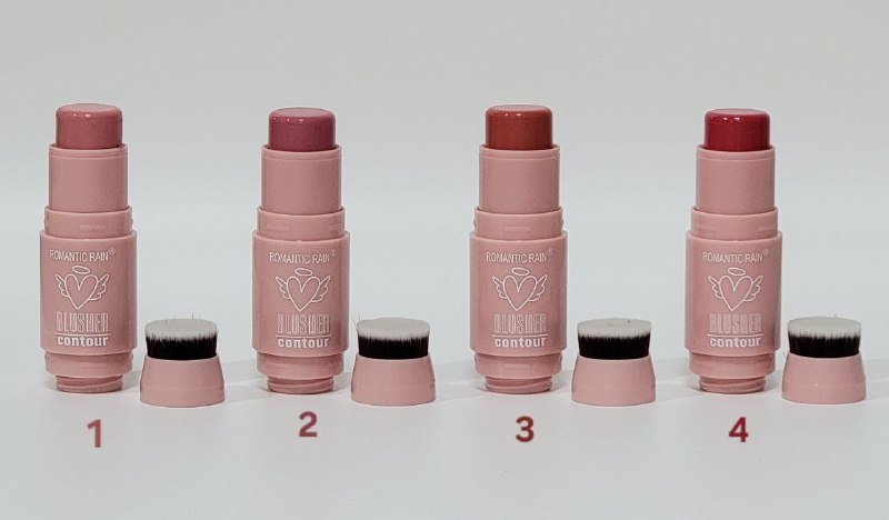 BLUSH EN BARRA DUPE DE ANASTASIA IMPERMEABLE 2 EN 1 CON BROCHA ROMANTIC RAIN BLUSH 4 TONOS