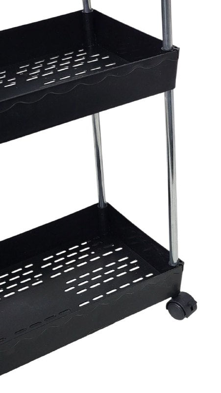 ORGANIZADOR CARRITO DE ALMACENAMIENTO MULTIFUNCIONAL DE 4 NIVELES CON RUEDAS BLOQUEABLES, ORGANIZADOR DE COCINA MULTI FUNCTIONAL STORAGE RACK, 2 COLORES 105X40X22CM