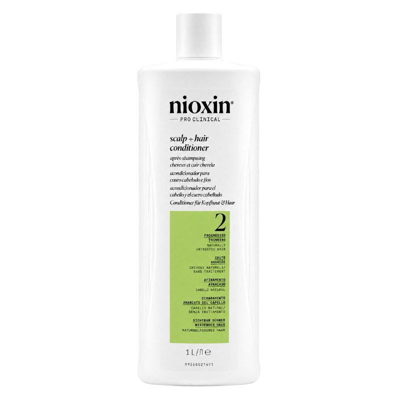 ACONDICIONADOR REVITALIZANTE, DENSIFICADOR E HIDRATANTE PARA CABELLO DELGADO CON NIACINAMIDA Y ACEITE DE MENTA NIOXIN 1000ML