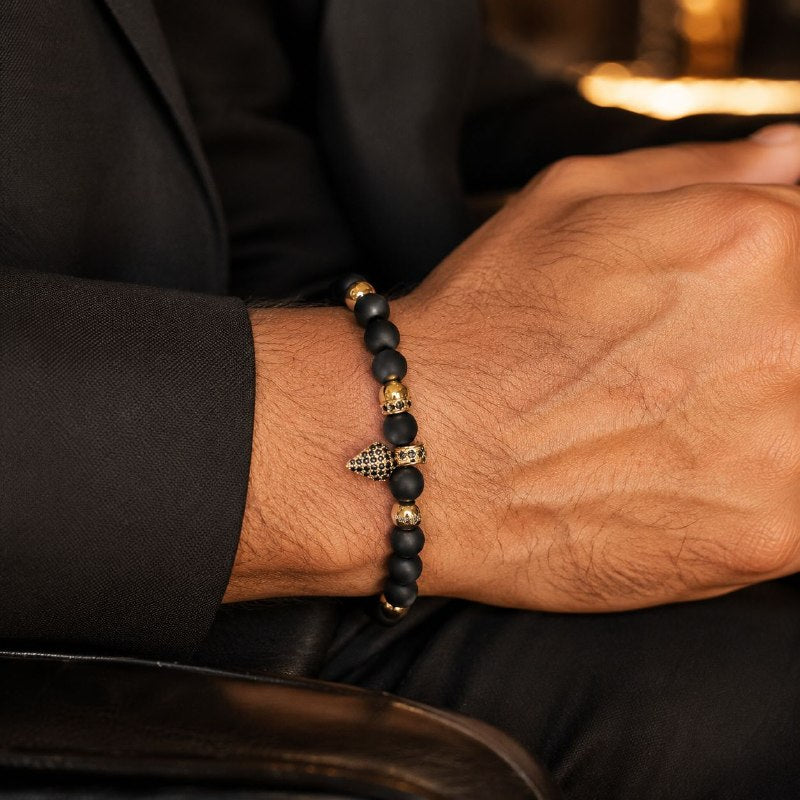 PULSERA DE ENCHAPE AJUSTABLE PARA CABALLERO
