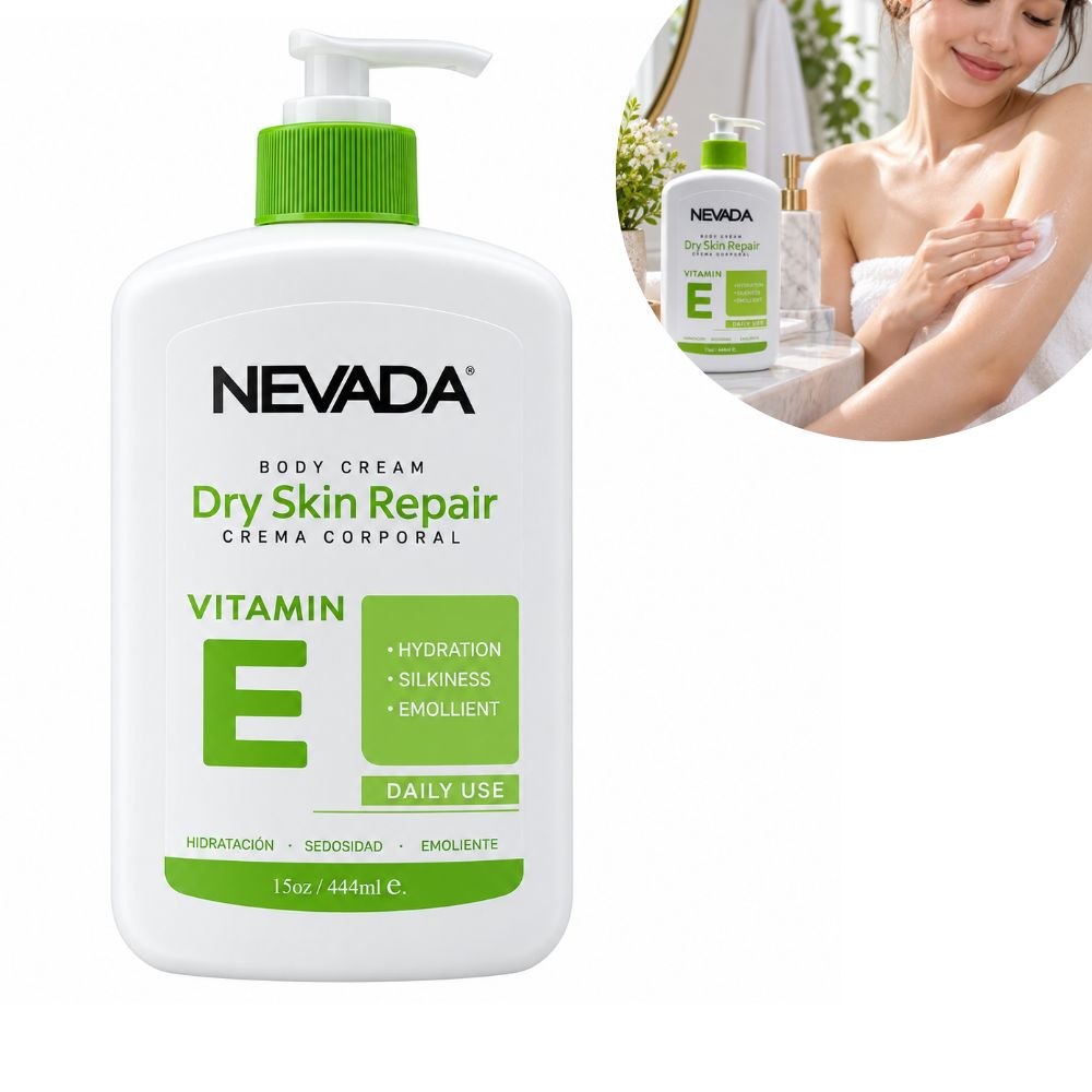 CREMA CORPORAL REPARADORA PARA PIEL SECA CON VITAMINA E NEVADA 444ML