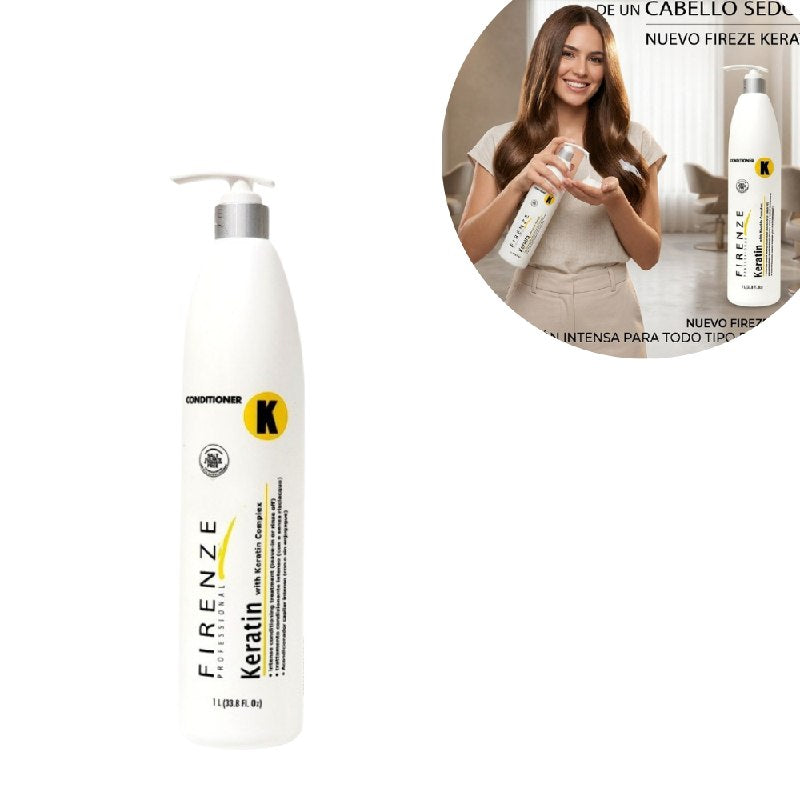 ACONDICIONADOR 3 EN 1, ACONDICIONA, CREMA DE PEINAR O PROTECTOR TERMICO LIBRE DE SAL FIRENZE 1L