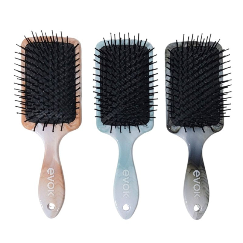 CEPILLO PARA EL CABELLO DESENREDANTE CON DISEÑO MARMOLEADO SUAVE EVOK