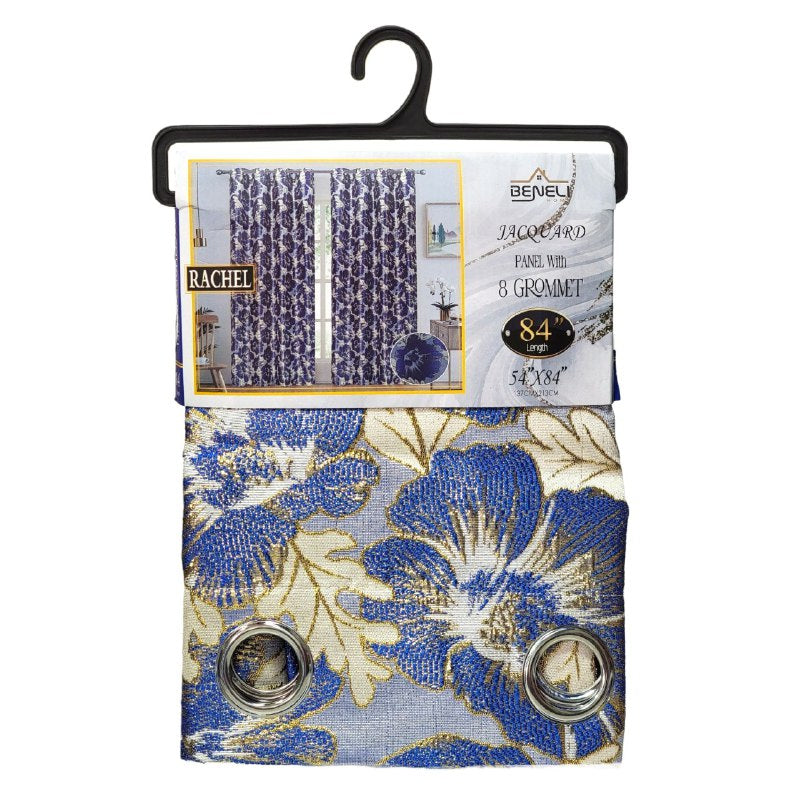 CORTINAS PARA HOGAR ELEGANTES Y DE LUJO CON DISEÑO FLORAL DORADOS 137CMX213CM BENELI HOME