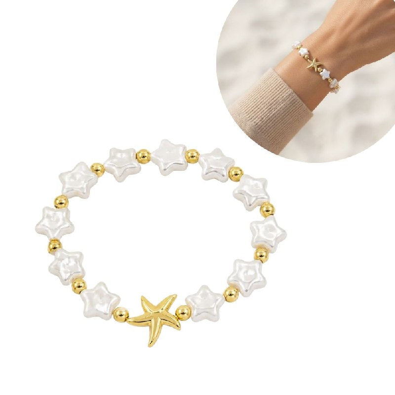 PULSERA DE ENCHAPE PARA DAMA CON DISEÑO DE ESTRELLA DE MAR