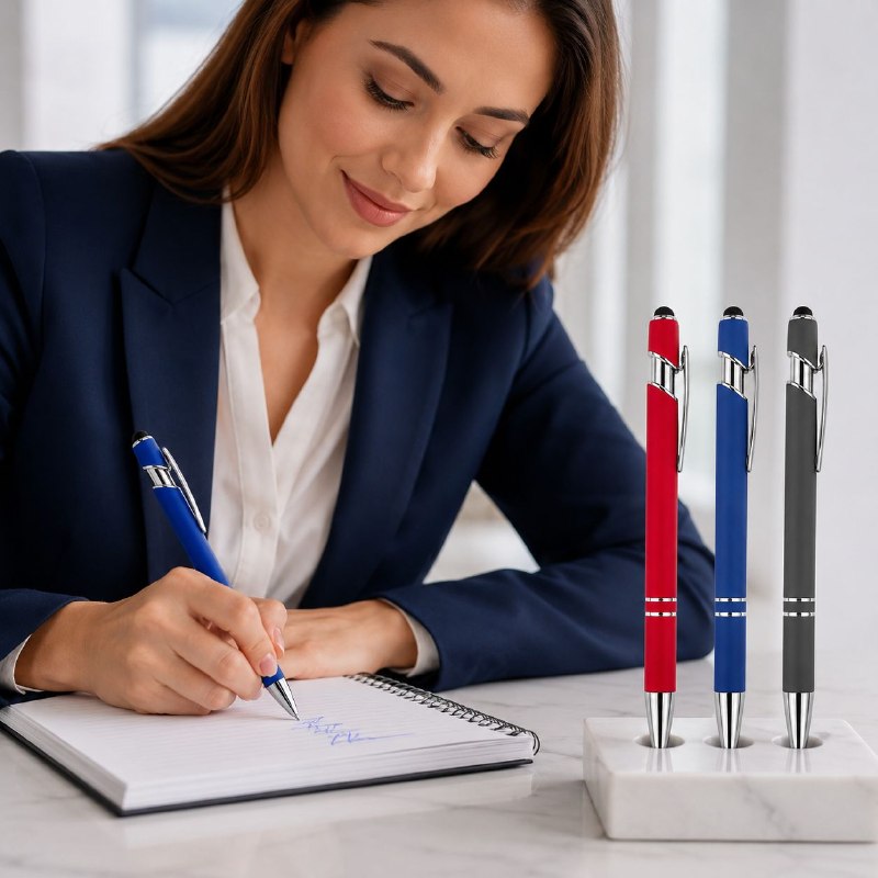 BOLIGRAFO TINTA AZUL CON DETALLE DIAMANTE CHUANGMEI 3 DISEÑOS