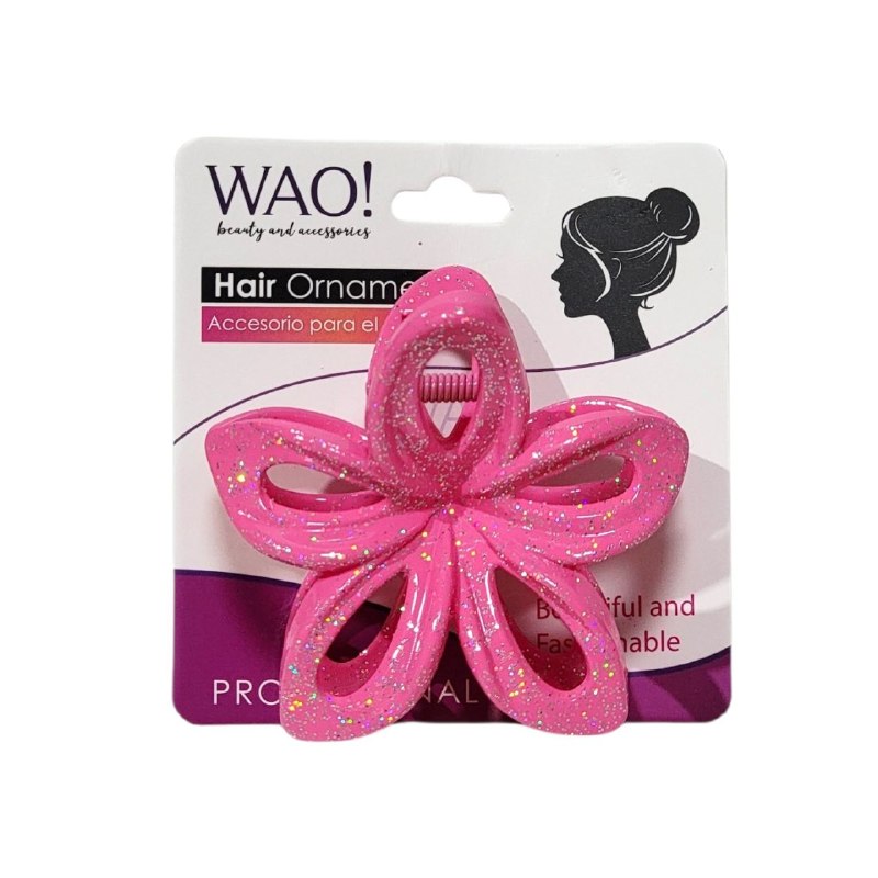 GANCHO PARA EL CABELLO CON DISEÑO DE FLOR WAO 7X9CM