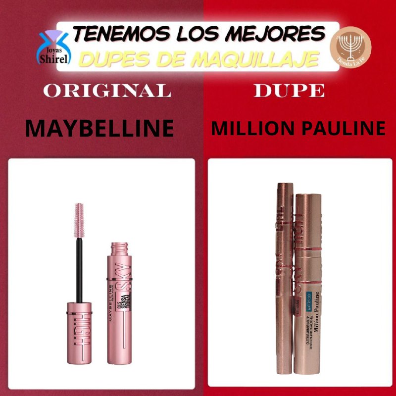 RIMEL Y DELINEADOR DE OJOS DE LARGA DURACION APRUEBA DE AGUA MILLION PAULINE (DUPE DE MAYBELLINE)