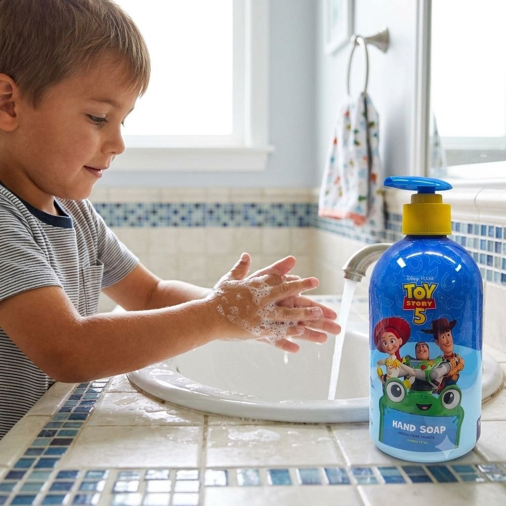 JABÓN LÍQUIDO PARA MANOS DISNEY TOY STORY CON DISPENSADOR 500ML