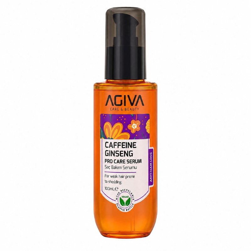 SUERO CAPILAR ANTICAIDA CON CAFEINA Y GINSENG FORTALECEDOR AGIVA 100ML