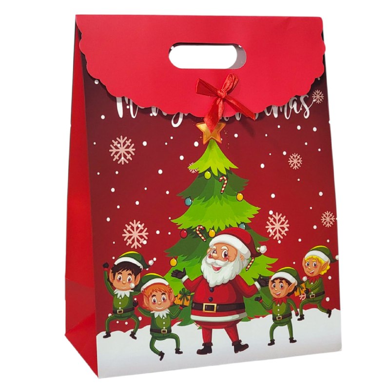 BOLSA DE REGALO NAVIDEÑA EXTRA GRANDE 37X28CM