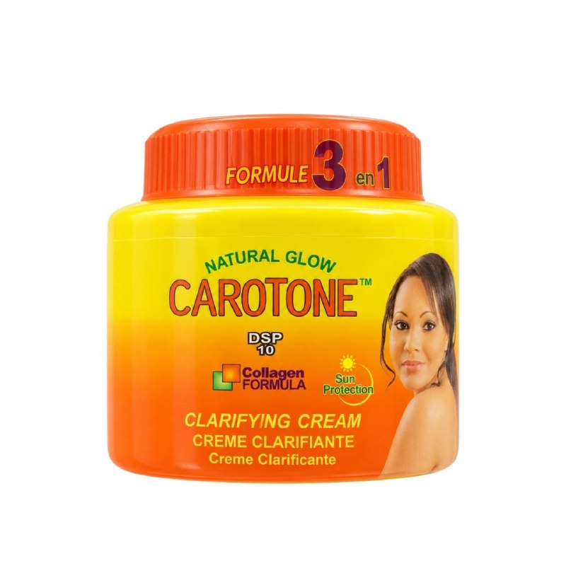 CREMA FACIAL ACLARANTE, ILUMINADORA Y CON PROTECCION SOLAR DE CAROTENO Y COLAGENO CAROTONE 300ML