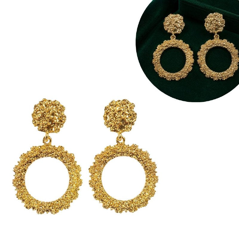 ARITOS DE ENCHAPE PARA DAMA 7.2CM