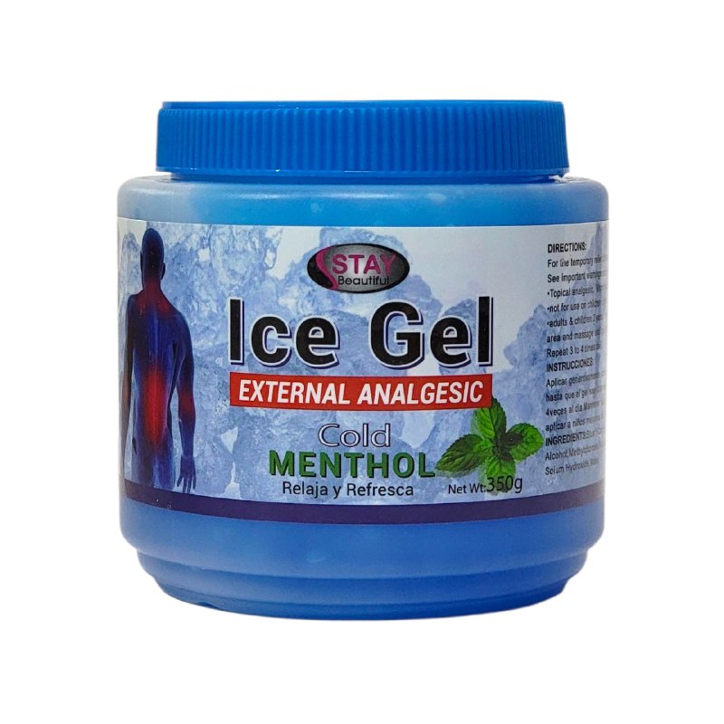 GEL ANALGESICO EXTERNO CON MENTOL FRIO RELAJANTE Y REFRESCANTE PARA DOLOR MUSCULAR STAY BEAUTIFUL 350G