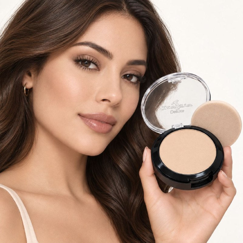 POLVO COMPACTO MATIFICANTE CON PROTECCION SOLAR TONO NATURAL IVORY 01 ITALIA DELUXE 8G
