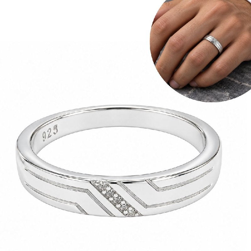 ANILLO DE PLATA 9.25 PARA HOMBRE DE MATRIMONIO 3.8G