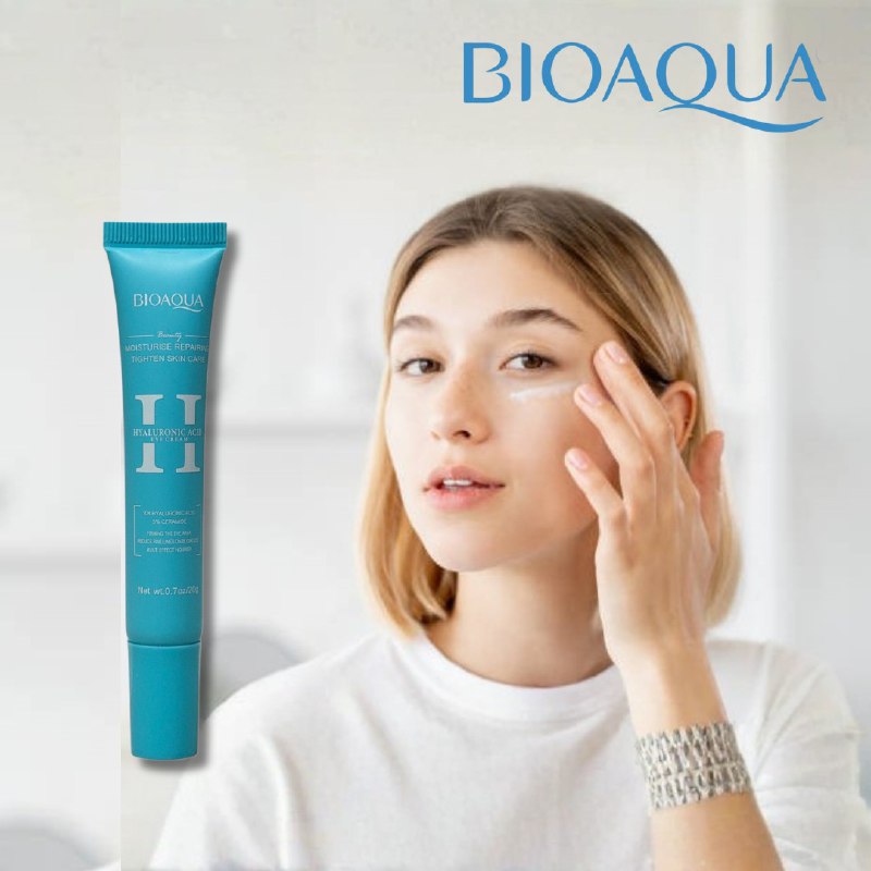CREMA FACIAL PARA CONTORNO DE OJOS HIDRATANTE CON ACIDO HIALURONICO BIOAQUA 20G