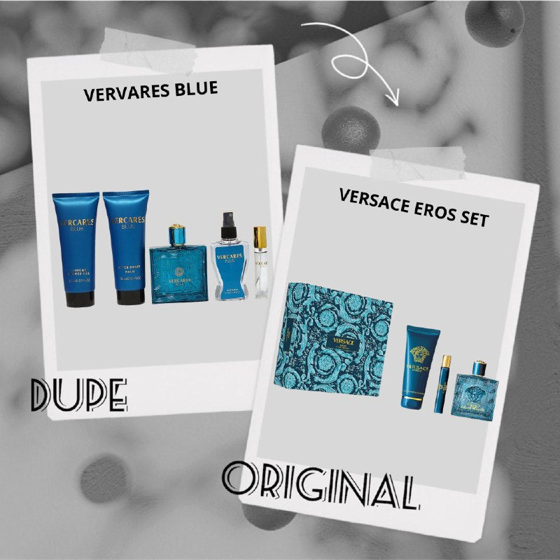 SET VERCARES BLUE EDP 100ML, EDP 15ML, SPLASH 100ML, SHOWER GEL 150ML, AFTER SHAVE 150ML (H)
