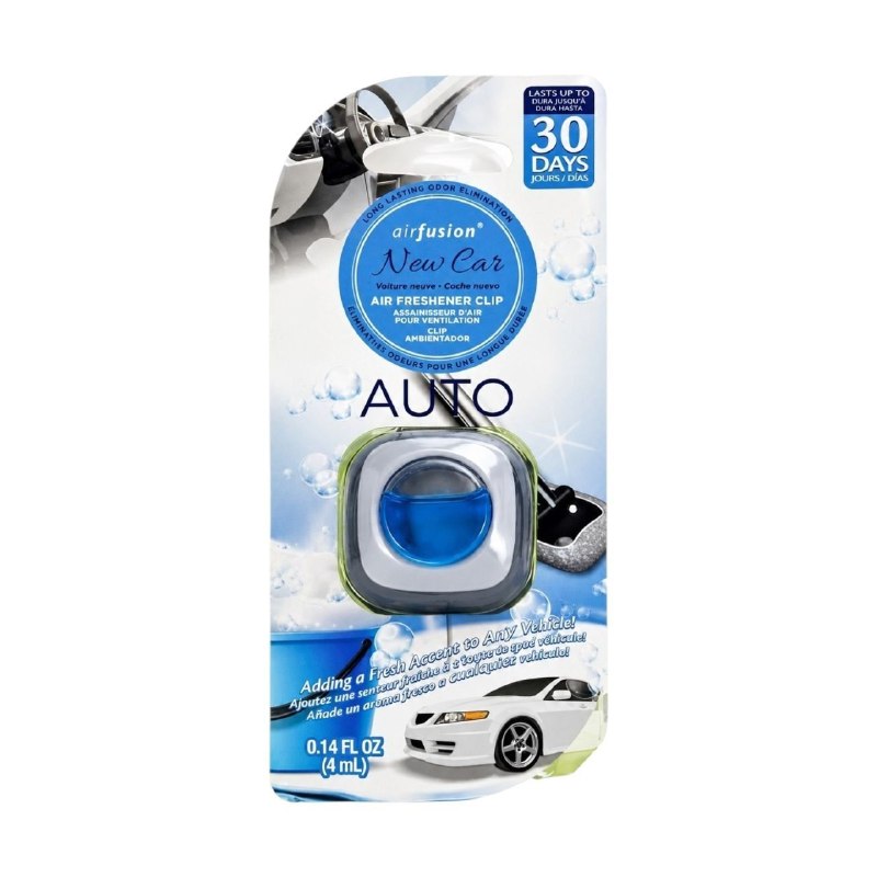 AMBIENTADOR PARA AUTO TIPO CLIP PARA REJILLAS DE VENTILACION CON AROMA A NEW CAR AIR FUSION 4ML