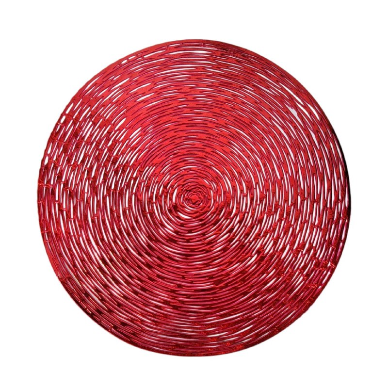 MANTELES INDIVIDUALES REDONDOS NAVIDEÑOS PARA COMEDOR DE COCINA DE PVC 38CM
