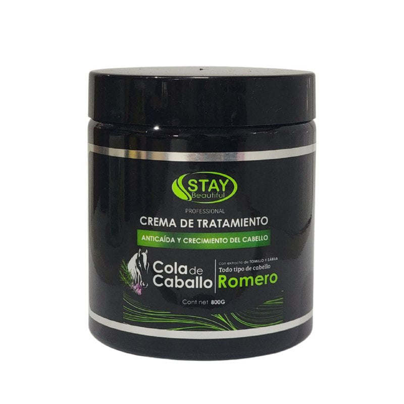TRATAMIENTO PARA EL CABELLO CREMA DE ROMERO Y COLA DE CABALLO ANTICAIDA DE CRECIMIENTO DE PELO STAY BEAUTIFUL 800G