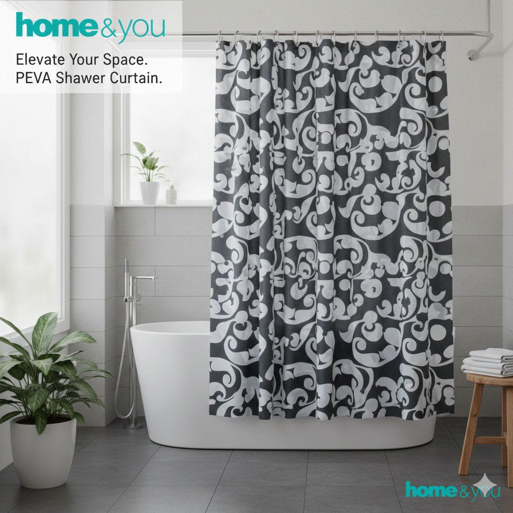CORTINA DE DUCHA 100% PEVA HOME&YOU 12 ESTILOS 180X180CM