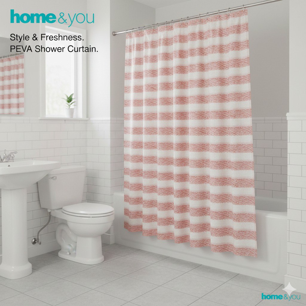 CORTINA DE DUCHA 100% PEVA HOME&YOU 12 ESTILOS 180X180CM
