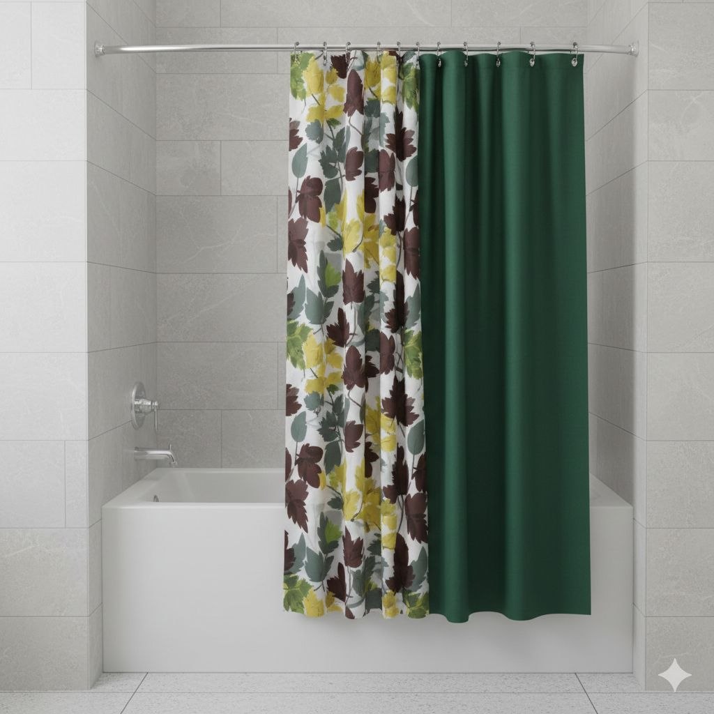 CORTINAS PARA BAÑO DE PEVA PALM SPRINGS HOMES 180X180CM