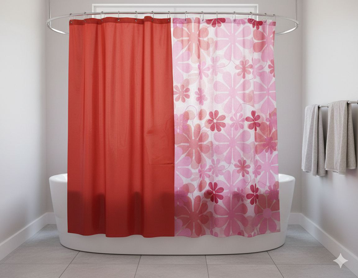 CORTINAS PARA BAÑO DE PEVA PALM SPRINGS HOMES 180X180CM