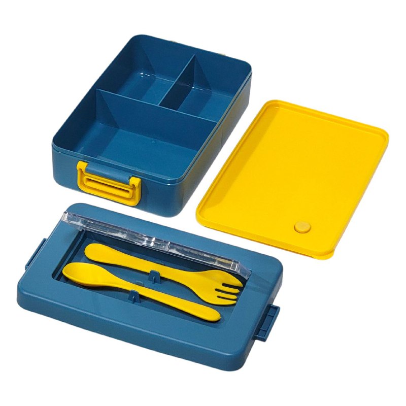 LONCHERA CON SEPARADOR Y CUBIERTOS, CAPADIAD 1100ML LUNCH BOX DELICIOUS LUNCH