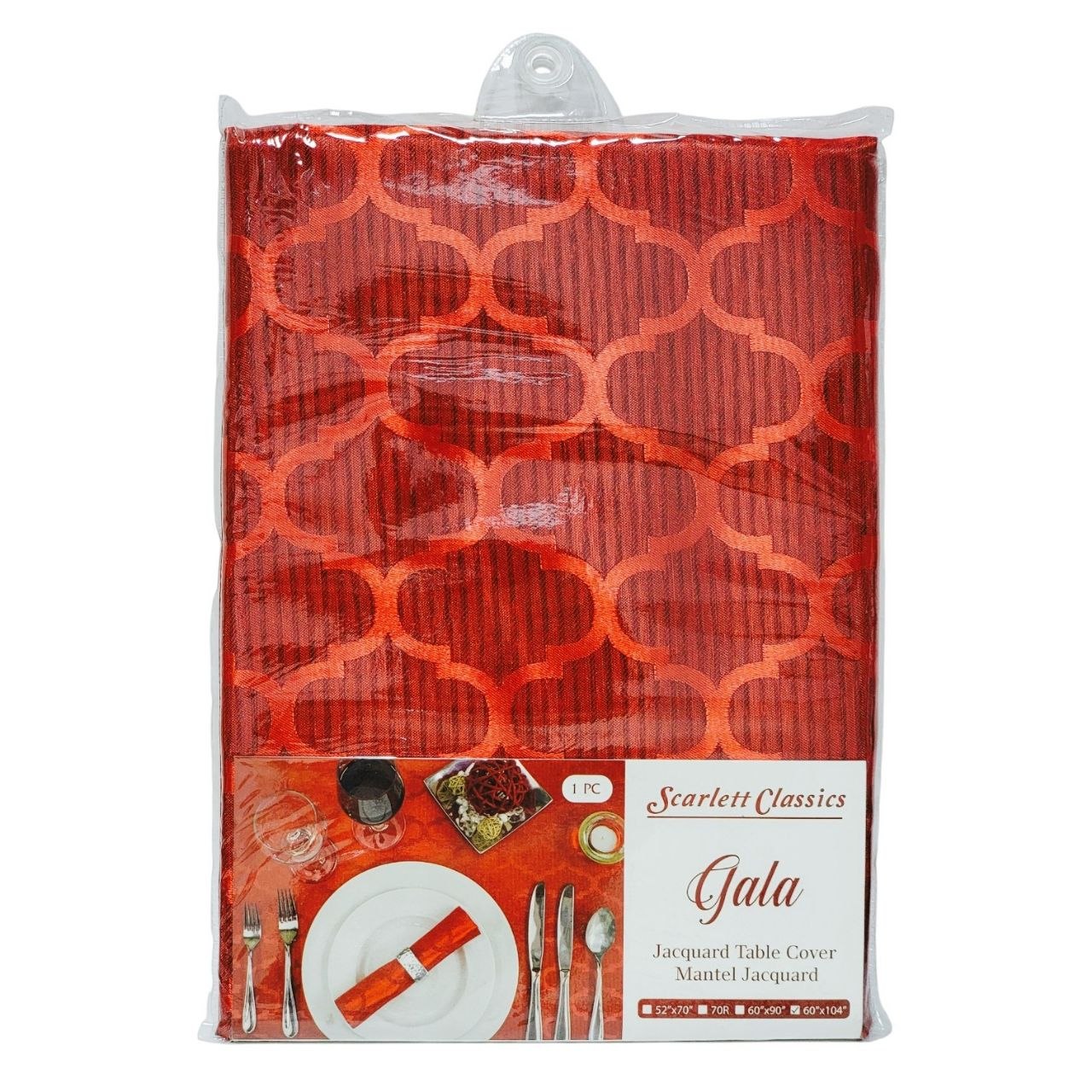 MANTEL DE MESA PROTECCIÓN Y ESTÉTICA UN TOQUE DE ELEGANCIA, CALIDEZ AL HOGAR  SCARLETT CLASSICS 152X264CM