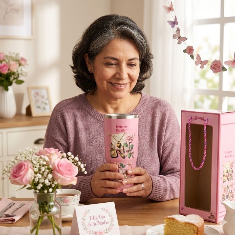 TERMO PORTATIL DE ALTA RESISTENCIA DE ACERO INOXIDABLE DEL DIA DE LAS MADRES BENELI HOME 600ML