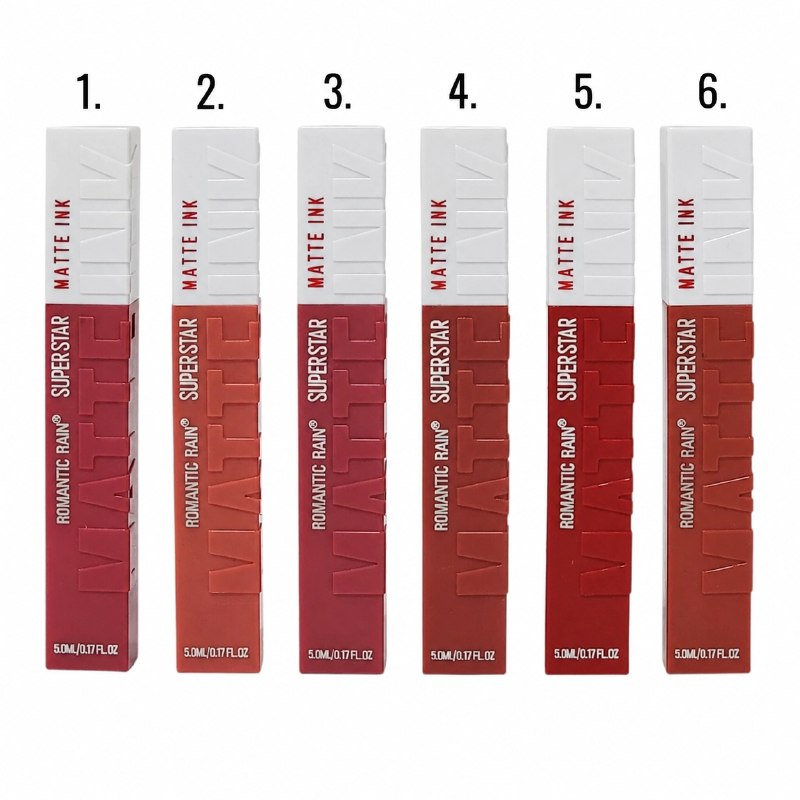 LIPSTICK LIQUIDO CON ACABADO MATE Y LARGA DURACION ROMANTIC RAIN 5ML (DUPE DE MAYBELLINE)