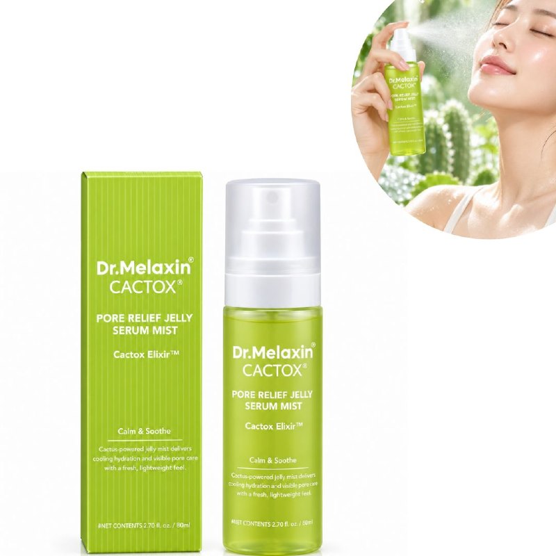 SUERO FACIAL EN SPRAY PARA EL CUIDADO Y MINIMIZACION DE POROS CON EXTRACTO DE CACTUS DR MELAXIN 80ML