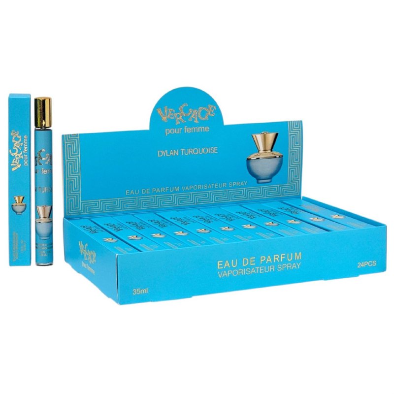 PERFUME EN TUBO VERCACE POUR FEMME EDP 35ML (M) (AROMA INSPIRADO EN VERSACE DYLAN TURQUOISE)