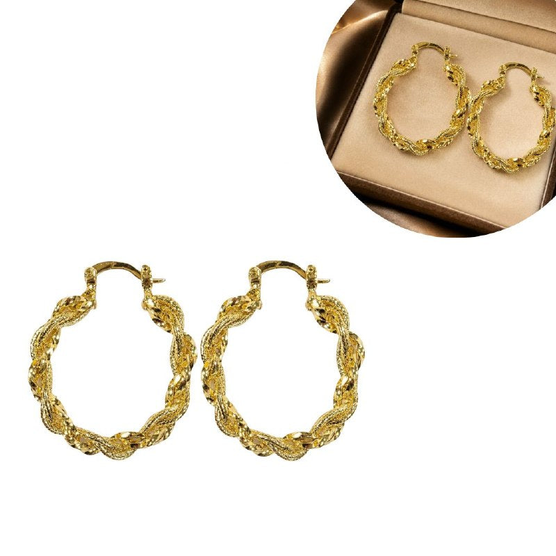 ARITOS DE ENCHAPE PARA DAMA 3CM