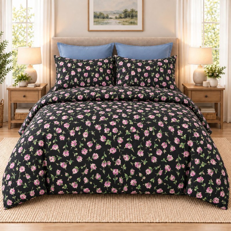 JUEGO DE EDREDON CUBRECAMA MATRIMONIAL DE 6 PIEZAS BENELI HOME