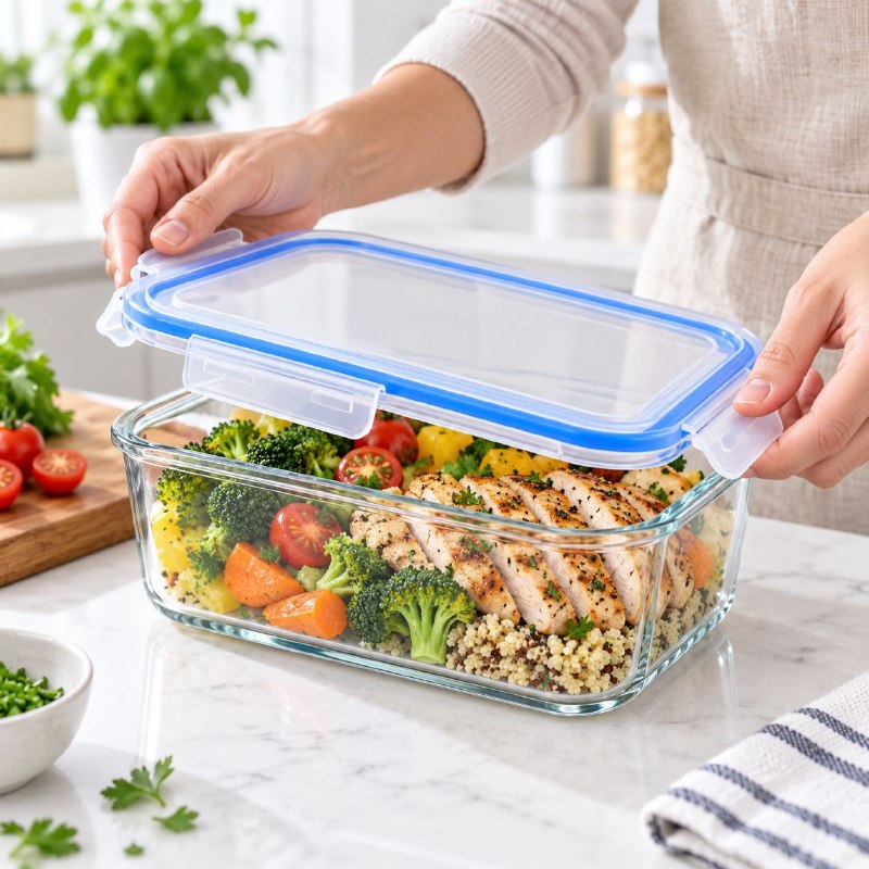 RECIPIENTE PANA PARA ALIMENTOS HERMETICO DE VIDRIO BENELI HOME 1500ML