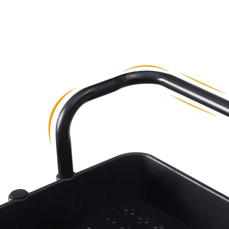 ESTANTE CARRITO DE ALMACENAMIENTO RODANTE DE 3 NIVELES PLASTICO COLOR NEGRO