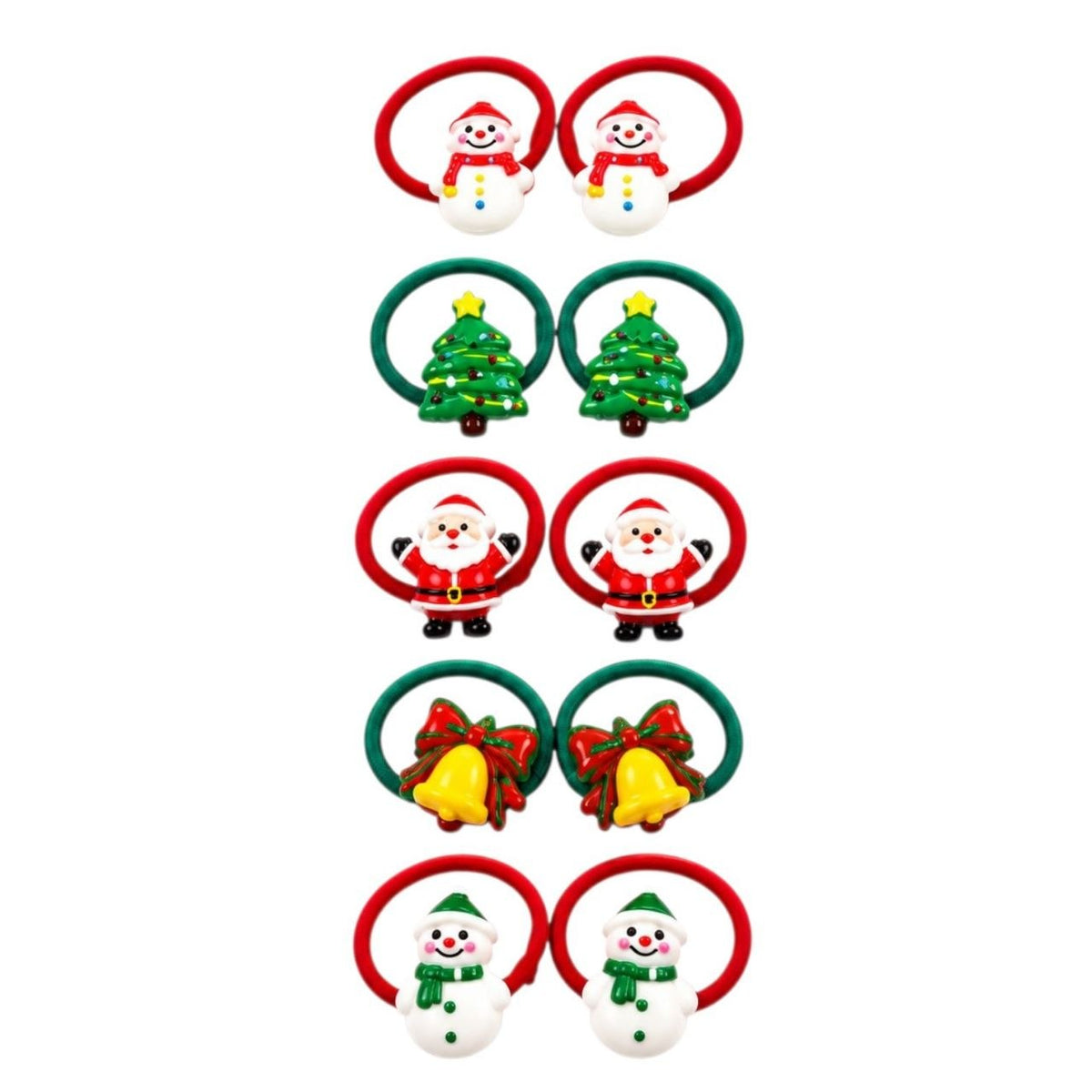 SET DE COLAS Y LIGUITAS NAVIDEÑAS PARA EL CABELLO WEI YA