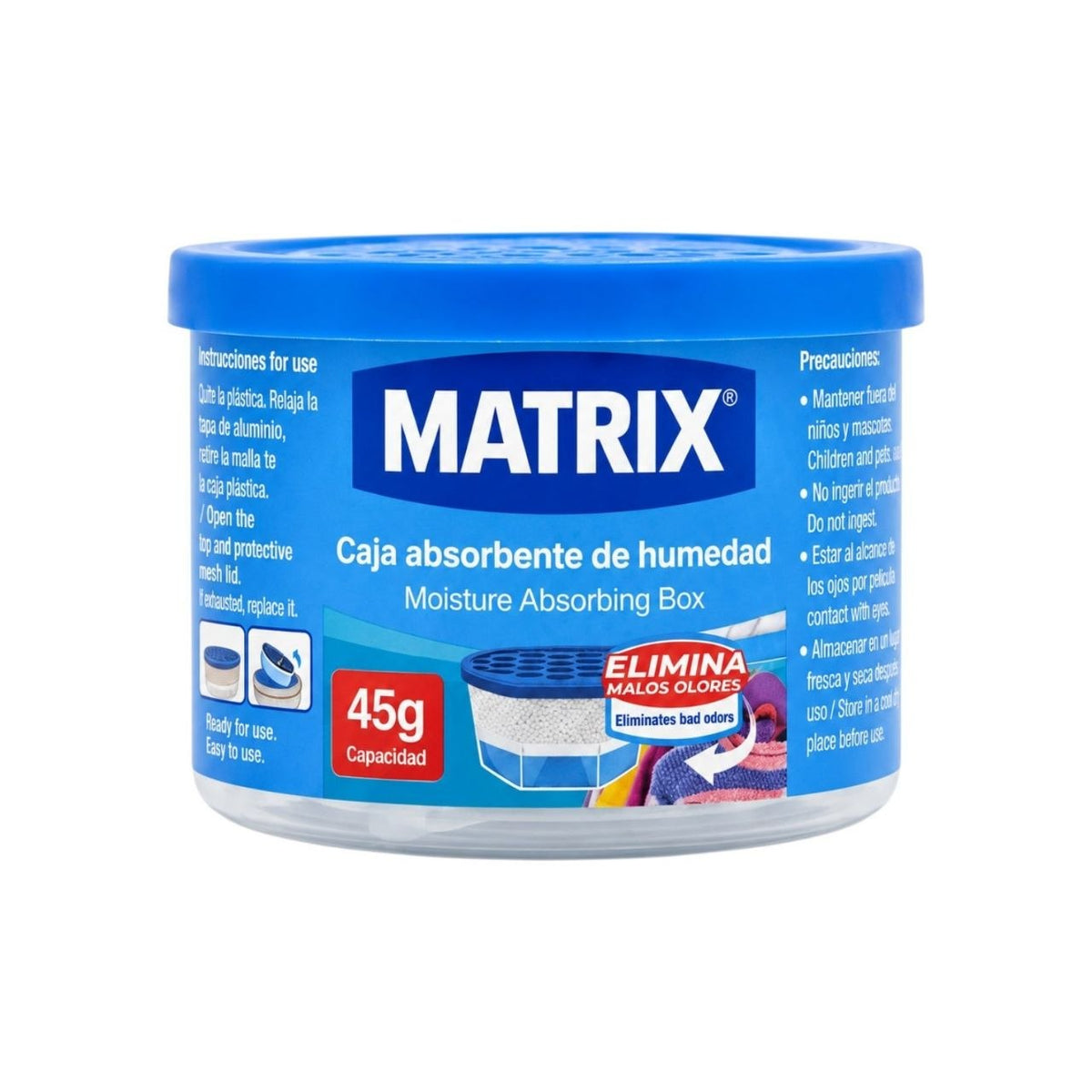 CAJA DESHUMIFICADORA ABSORBENTE DE HUMEDAD MATRIX 45G