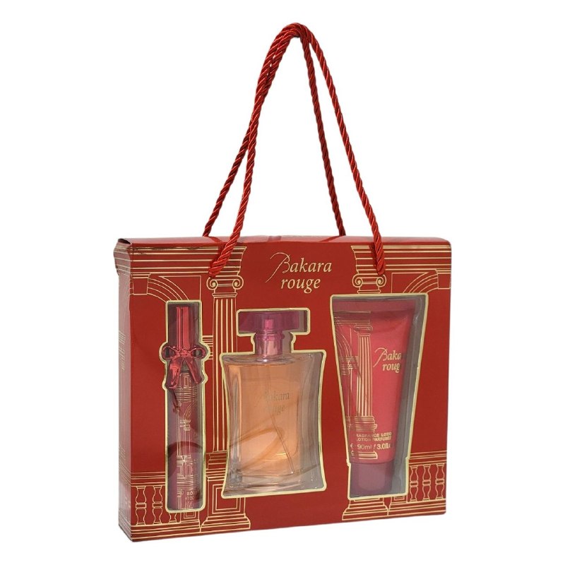 SET PERFUME ARABE ECONÓMICO PARA DAMA BAKARA ROUGE
