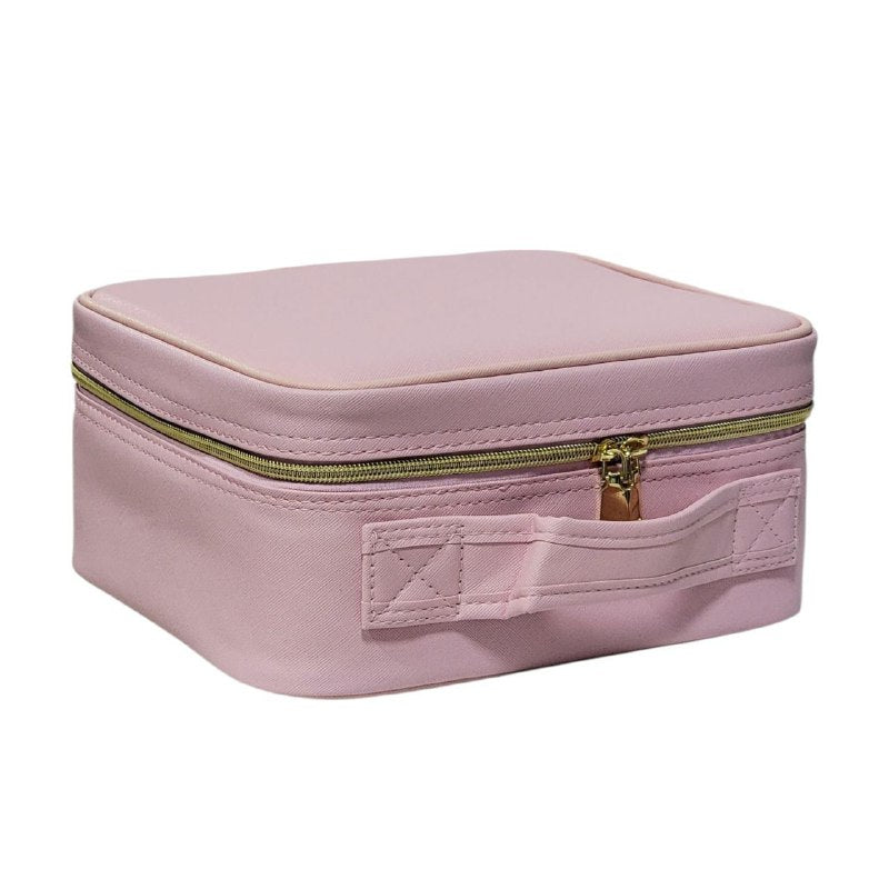 ESTUCHE ORGANIZADOR DE MAQUILLAJE CON ESPEJO LED 3 MODOS DE ILUMINACION