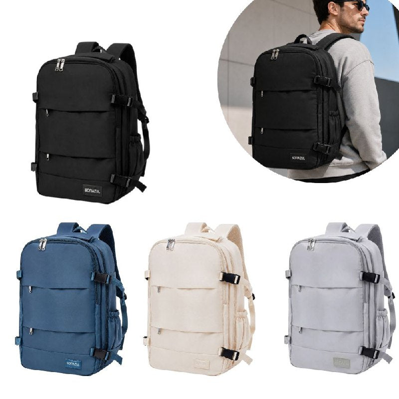 MOCHILA DE VIAJE CON COMPARTIMIENTO PARA LAPTOP Y CALZADO SOFIAZUL 31X35X20CM