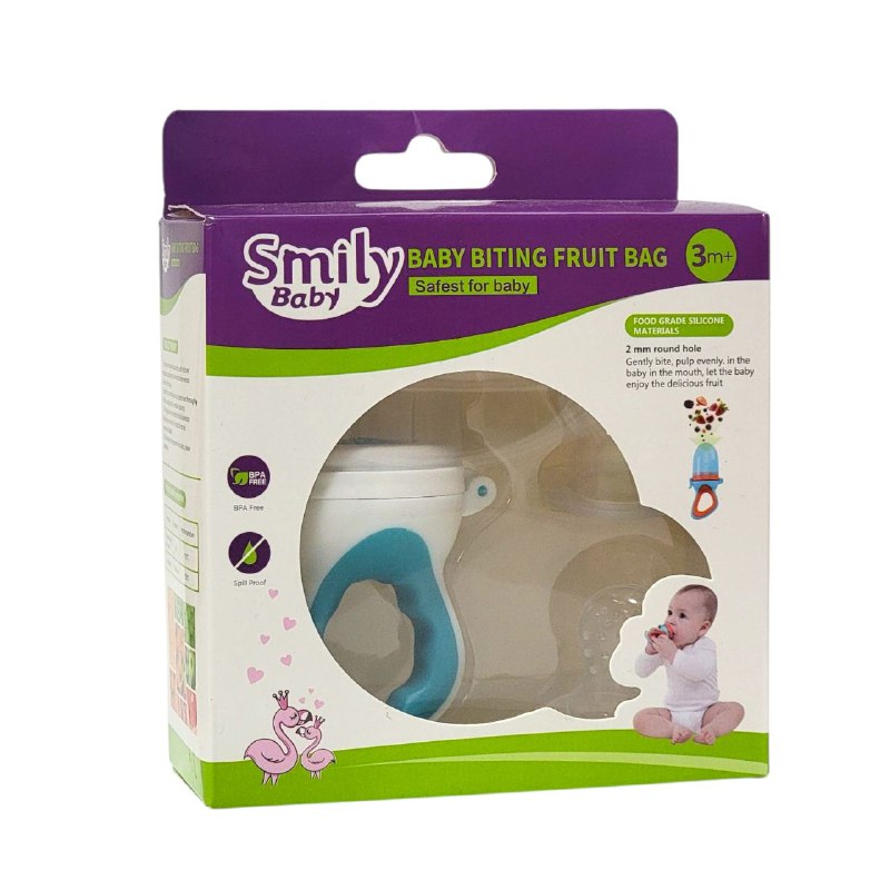 BIBERON CHUPON PARA BEBES CON 2 TETINAS REEMPLAZABLES, FORMA SEGURA Y DIVERTIDA DE ALIMENTAR A TUS BEBES SMILY BABY 2 COLORES