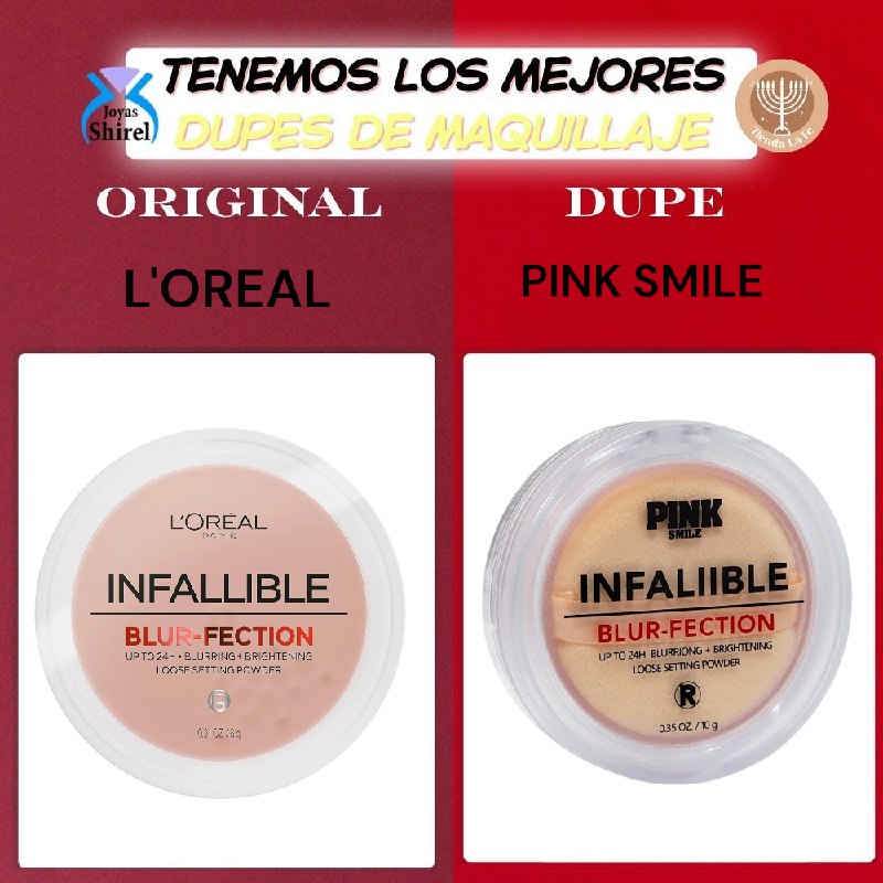 ILUMINADOR EN POLVO DE LARGA DURACION RESISTENTE AL AGUA PINK SMILE 10G (DUPE DE LOREAL)