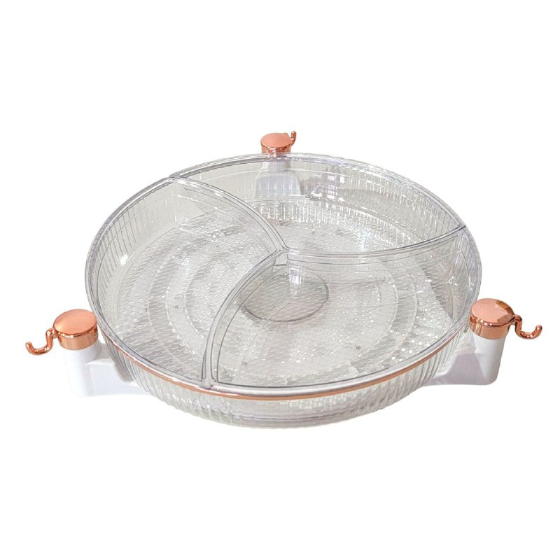 ESTANTE ORGANIZADOR TRANSPARENTE DE 3 NIVELES CON RUEDAS MULTIFUNCIONAL 65CM