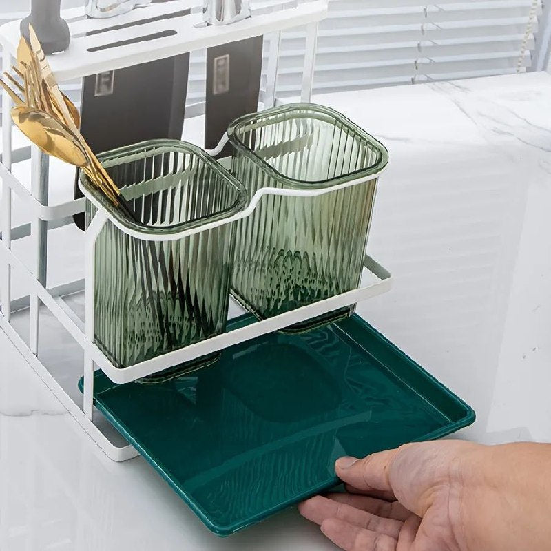 ESTANTE ORGANIZADOR Y ESCURRIDOR DE COCINA MULTIUSOS 20X20CM