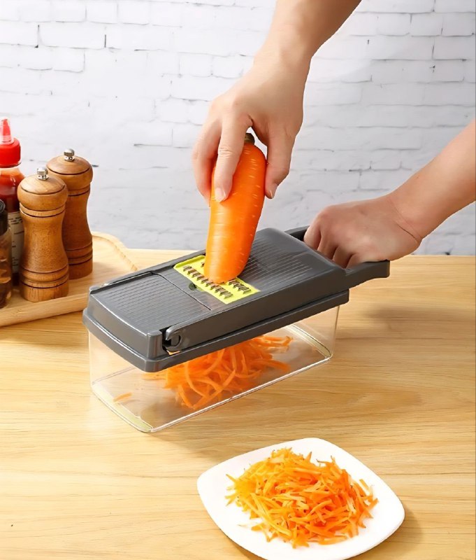 MAQUINA CHISMOLERA, CORTADORA DE VERDURAS 14 EN 1 MULTIFUNCIONAL KITCHEN IDEAS VEGGIE SLICER 11X11X32CM